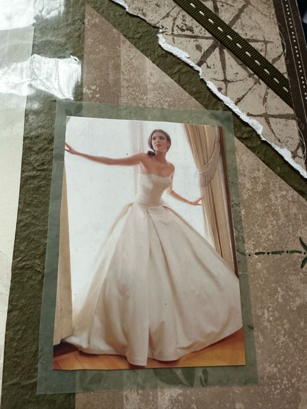 Ivory Embroidered and Embellished Wedding Dress with train